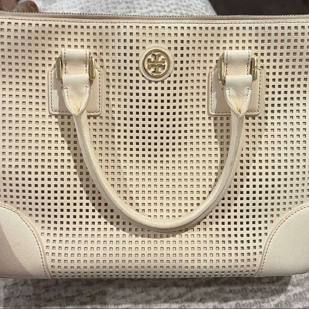 Tory Burch Robinson Perforated Tote Bag